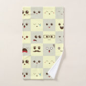 かわいい顔 バスタオルセット (ハンドタオル)