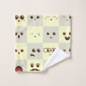 かわいい顔 バスタオルセット (ウォッシュタオル)