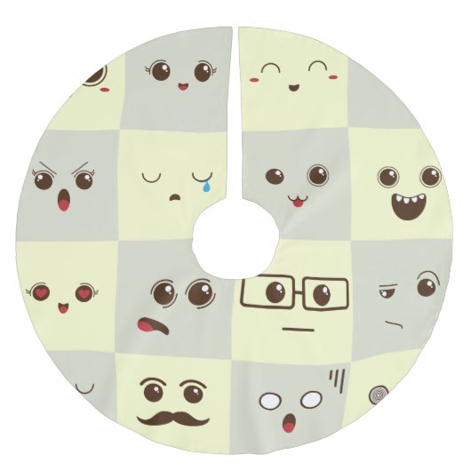 かわいい顔 ブラッシュドポリエステルツリースカート (正面)