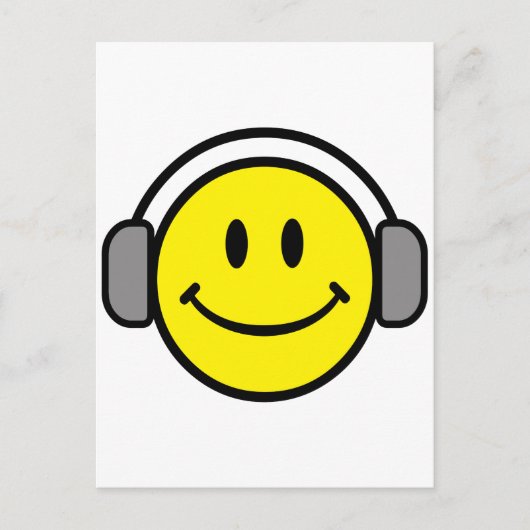 かわいい顔（ヘッドフォン付） ポストカード (正面)