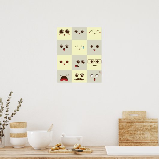 かわいい顔 ポスター (キッチン)