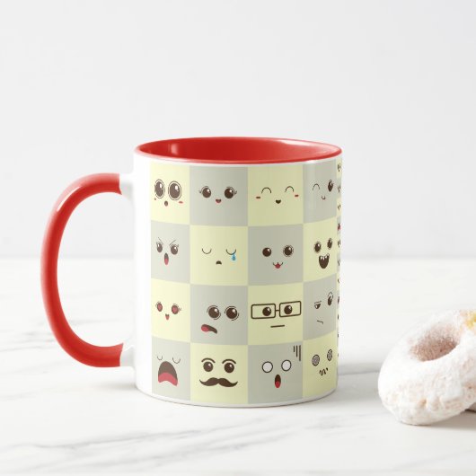 かわいい顔 マグカップ (ドーナツ)