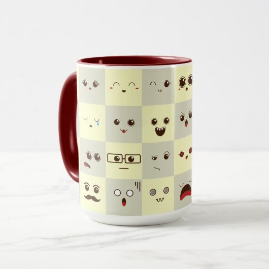 かわいい顔 マグカップ (正面左)