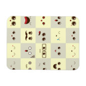 かわいい顔 マグネット (横)