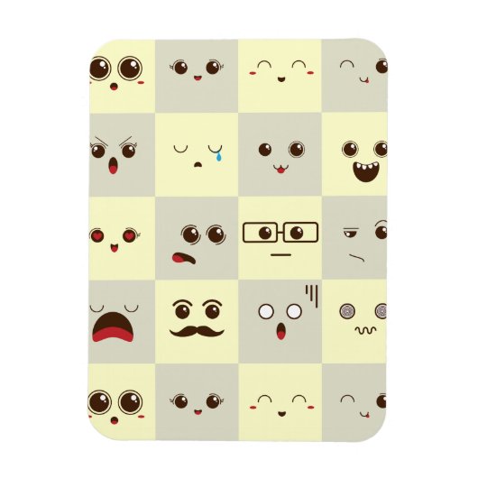 かわいい顔 マグネット (縦)