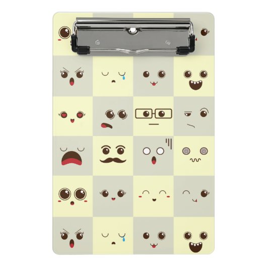かわいい顔 ミニクリップボード (正面)