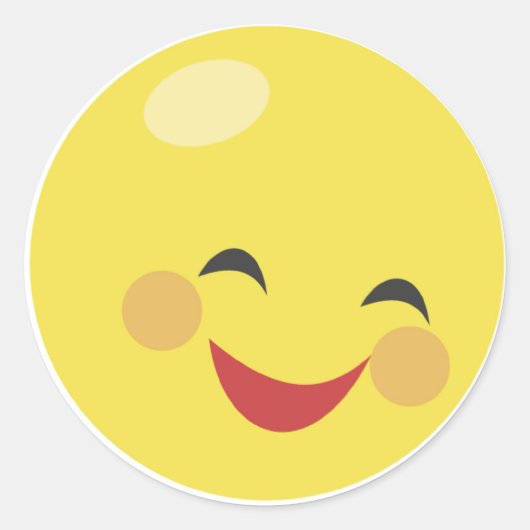 かわいい顔 ラウンドシール (正面)