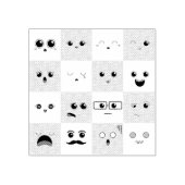 かわいい顔 ラバースタンプ (インプリント)