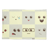 かわいい顔 枕カバー (裏面)