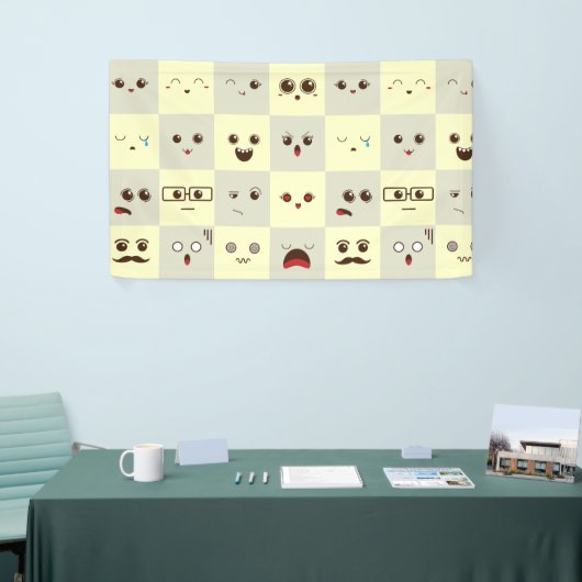 かわいい顔 横断幕 (トレードショー)