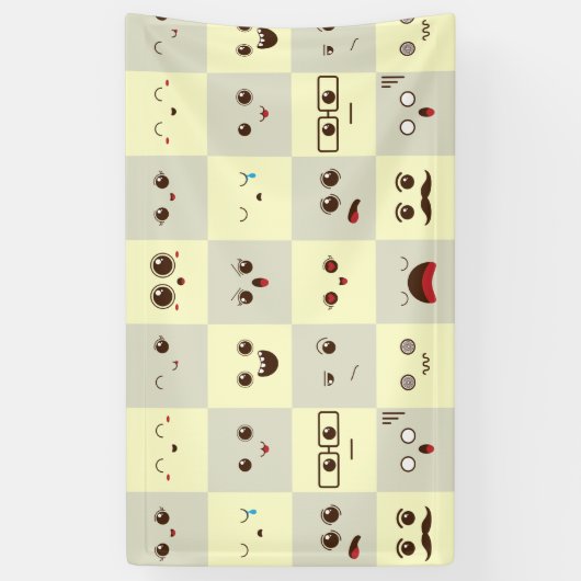 かわいい顔 横断幕 (縦)