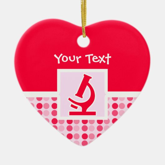 かわいい顕微鏡 セラミックオーナメント (正面)