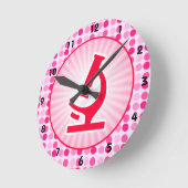 かわいい顕微鏡 ラウンド壁時計 (傾斜)