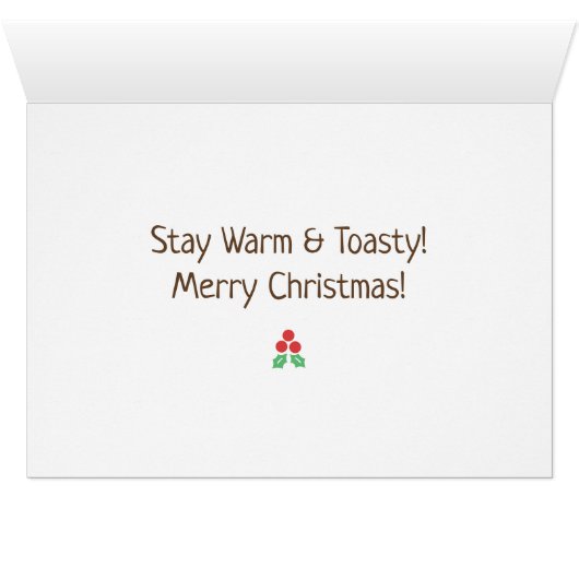 かわいい願いのクリスマスのソックスの挨拶状を暖めて下さい (内部横(下))