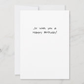 かわいい風変わりな漫画の動物たちと一緒にお誕生日をお祝いしようカード (裏面)