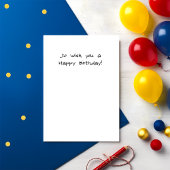 かわいい風変わりな漫画の動物たちと一緒にお誕生日をお祝いしようカード