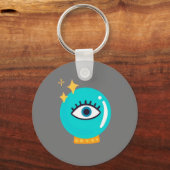 かわいい風変わりサードアイクリスタルボール キーホルダー (正面)