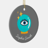 かわいい風変わりサードアイクリスタルボール セラミックオーナメント (右)