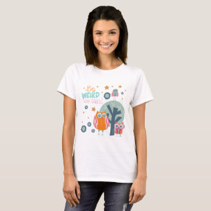 かわいい風変わりフクロス引用文インスピレーションTシャツ Tシャツ