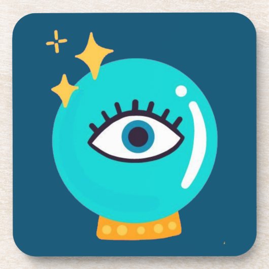 かわいい風変わり魔法クリスタルボールアイ コースター (正面)