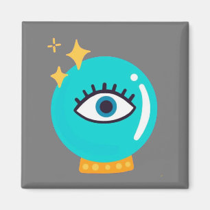 かわいい風変わり魔法クリスタルボールアイ マグネット