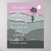 かわいい風船で遠くに子ども達のポスター ポスター (正面)