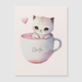 かわいい風船ハートの子猫 (正面)