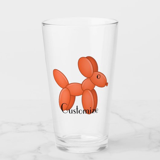 かわいい風船犬サンダーコーブ タンブラーグラス (正面)