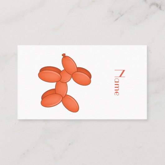 かわいい風船犬サンダーコーブ  名刺 (裏面)