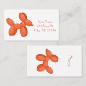 かわいい風船犬サンダーコーブ 名刺 (正面/裏面)