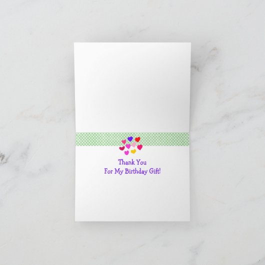 かわいい風船 ケーキ 男の子 女の子 誕生日 サンキュ― サンキューカード (内部)