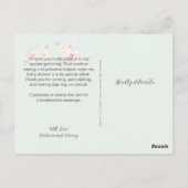 かわいい風船 | ベビーシャワーのお礼 ポストカード (裏面)