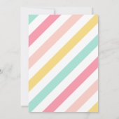 かわいい風船 モダン ファースト 1st フォト 誕生日 招待状 (裏面)