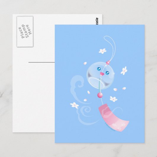 かわいい風鈴 ポストカード (正面/裏面)