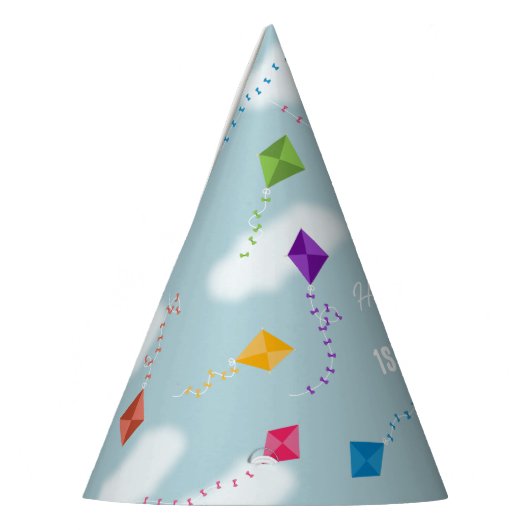 かわいい飛んでいるキートキッズタイムフライ誕生日 パーティーハット (左)