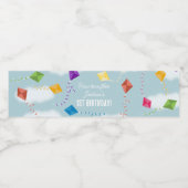 かわいい飛んでいるキートキッズタイムフライ誕生日 ペットボトルラベル (シングルラベル)