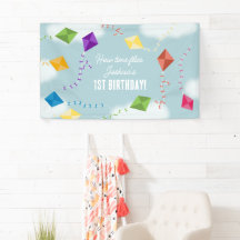 かわいい飛んでいるキートキッズタイムフライ誕生日