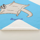 かわいい飛んでいるグライダー漫画イラストレーション シェルパブランケット (3/4)