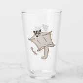 かわいい飛んでいるグライダー漫画イラストレーション タンブラーグラス (裏面)