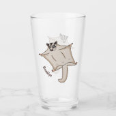 かわいい飛んでいるグライダー漫画イラストレーション タンブラーグラス (正面)