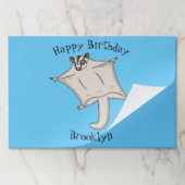 かわいい飛んでいるグライダー漫画イラストレーション ペーパーパッド (折り畳み)