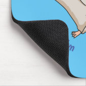 かわいい飛んでいるグライダー漫画イラストレーション マウスパッド (コーナー)