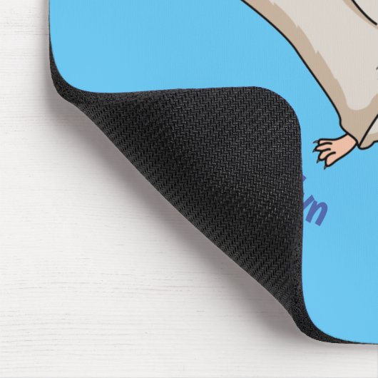 かわいい飛んでいるグライダー漫画イラストレーション マウスパッド (コーナー)