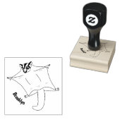 かわいい飛んでいるグライダー漫画イラストレーション ラバースタンプ (押印)