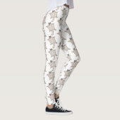 かわいい飛んでいるグライダー漫画イラストレーション レギンス (右)