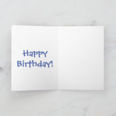 かわいい飛んでいるハッピーパフィン漫画イラストレーション カード (内部)