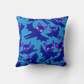 かわいい飛んでいるハロウィンこうもり クッション (裏面)