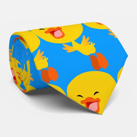 かわいい飛んでいるマンガのアヒルのネクタイ ネクタイ (ロール)