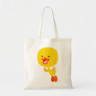 かわいい飛んでいるマンガのアヒルバッグ トートバッグ