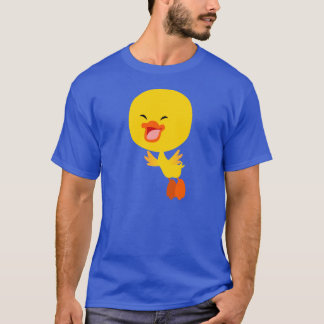 かわいい飛んでいるマンガのアヒルTシャツ Tシャツ